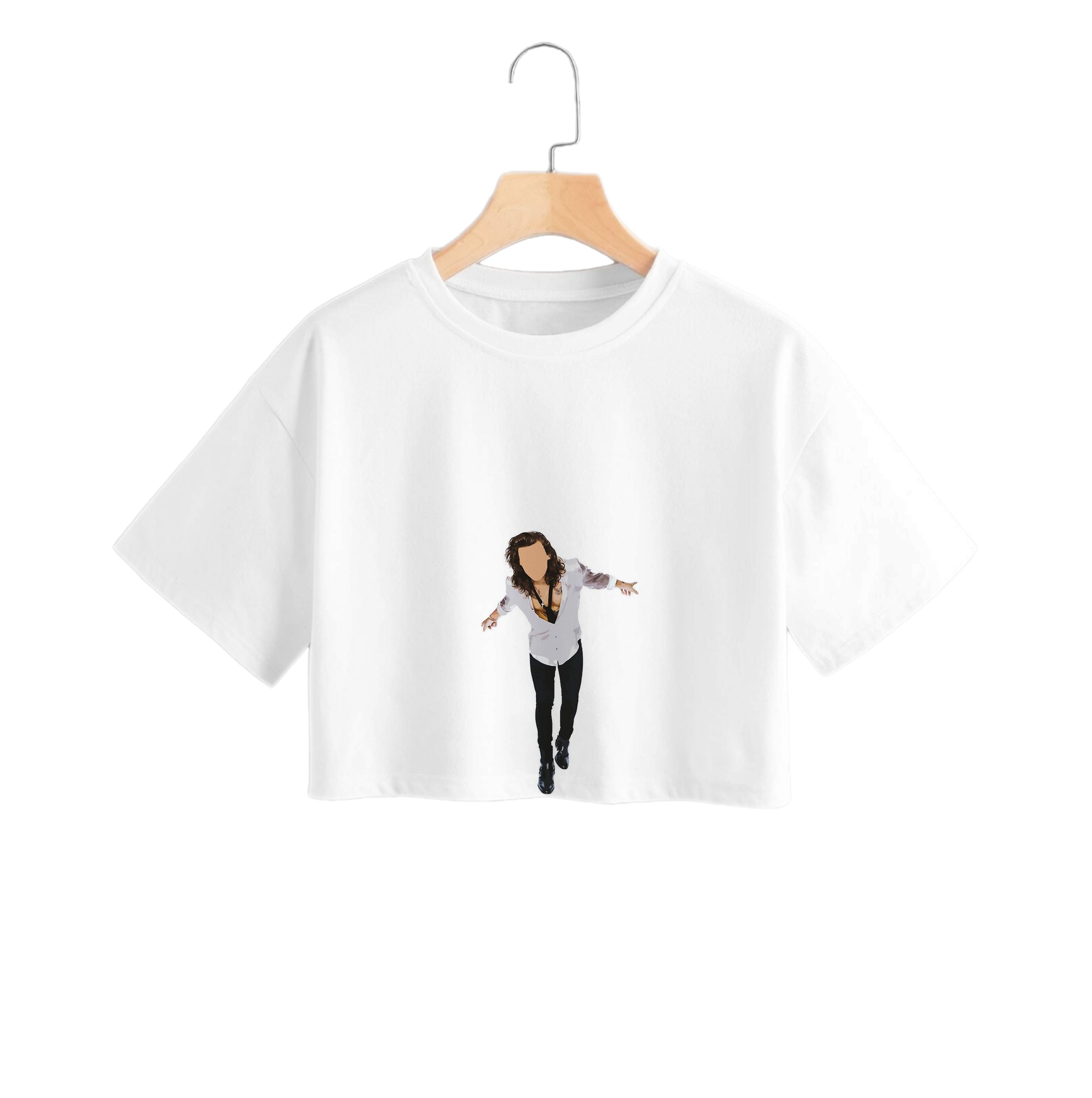 Harry Faceless Cartoon Crop Top