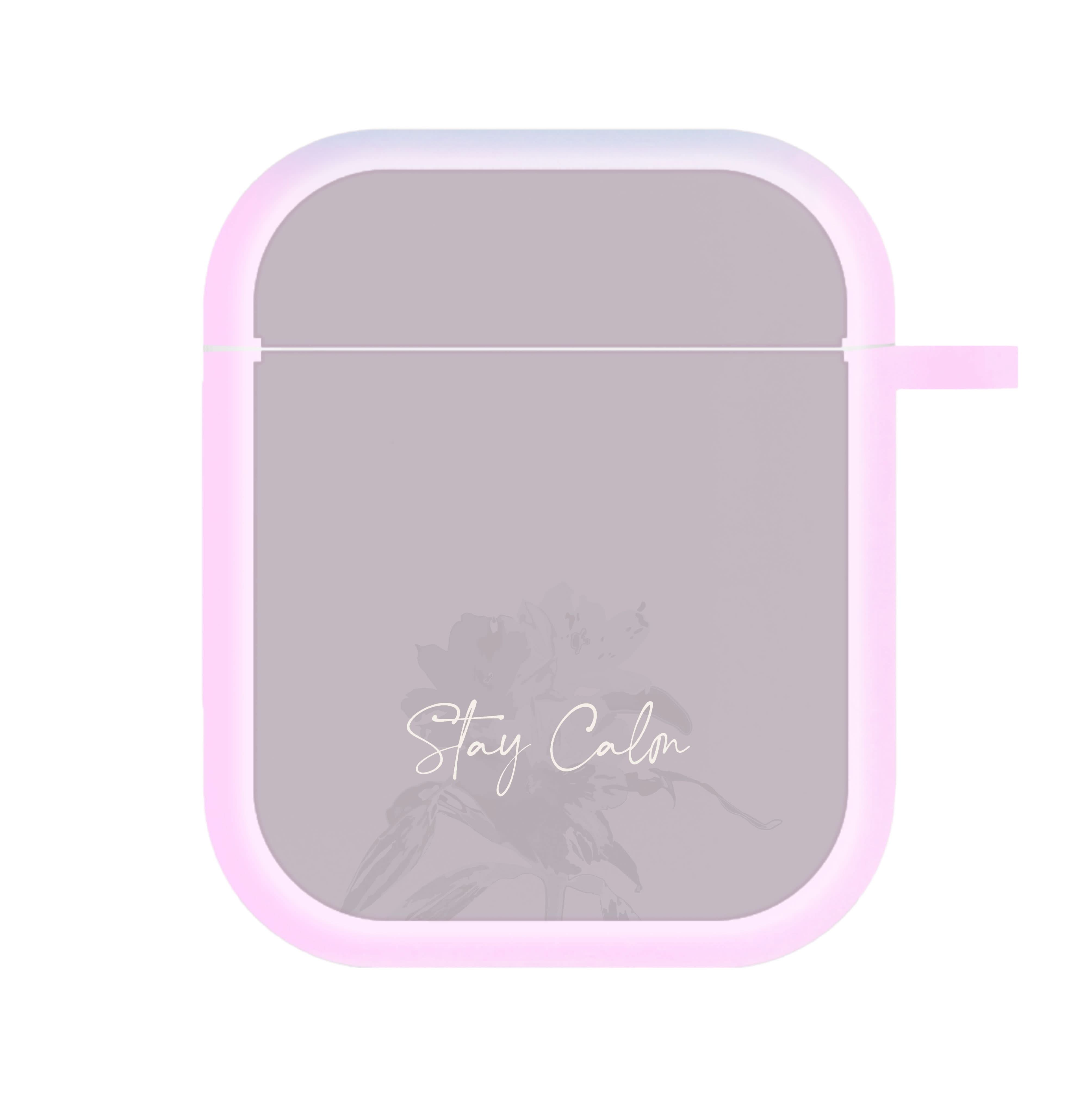 Mauve Stay Calm AirPods Case