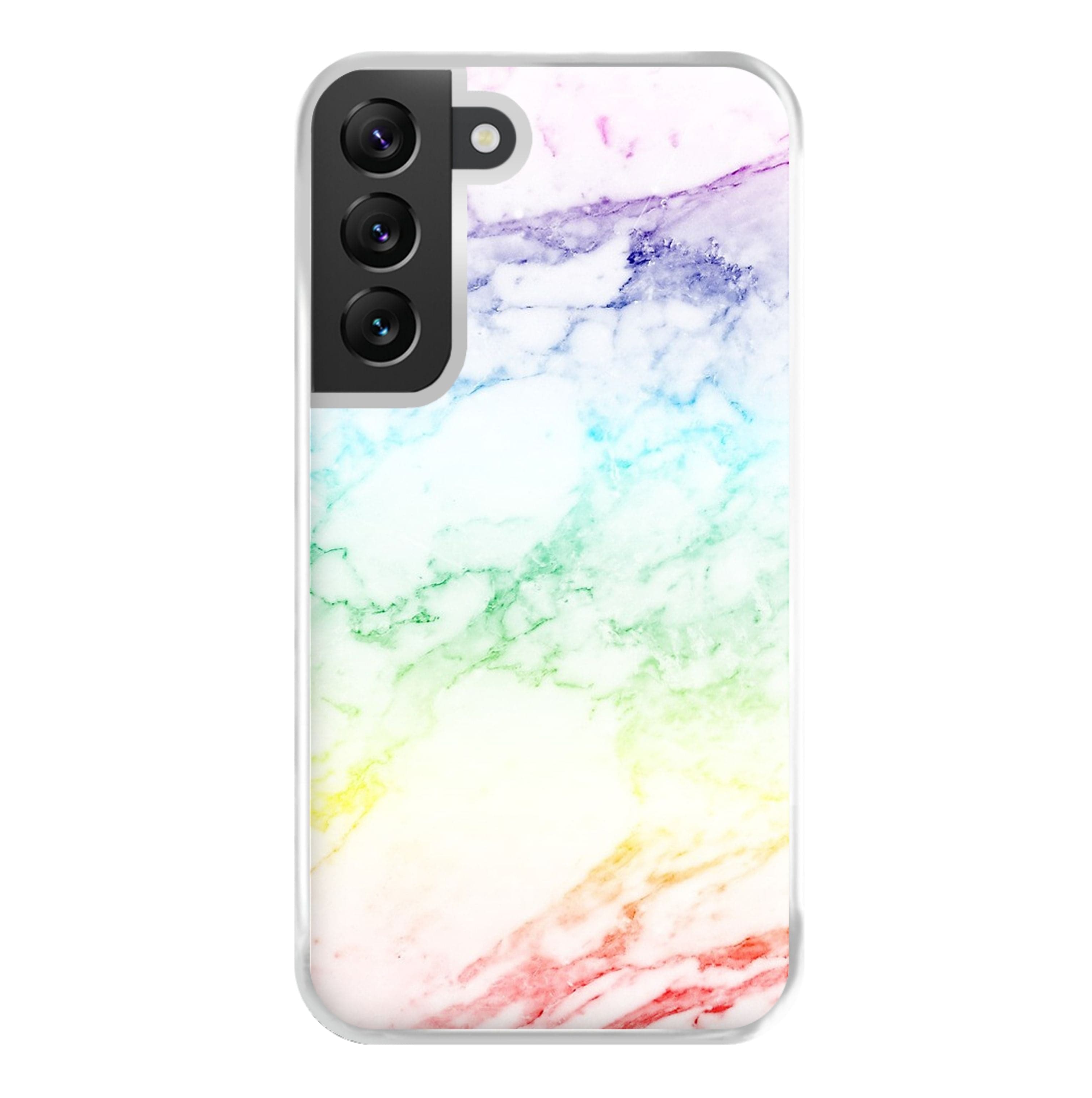 Rainbow Streak Marble Pattern Phone Case