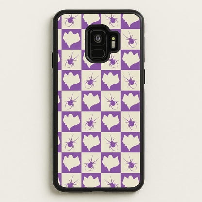Spiders And Ghosts Checkered Pattern I Galaxy S9 Case