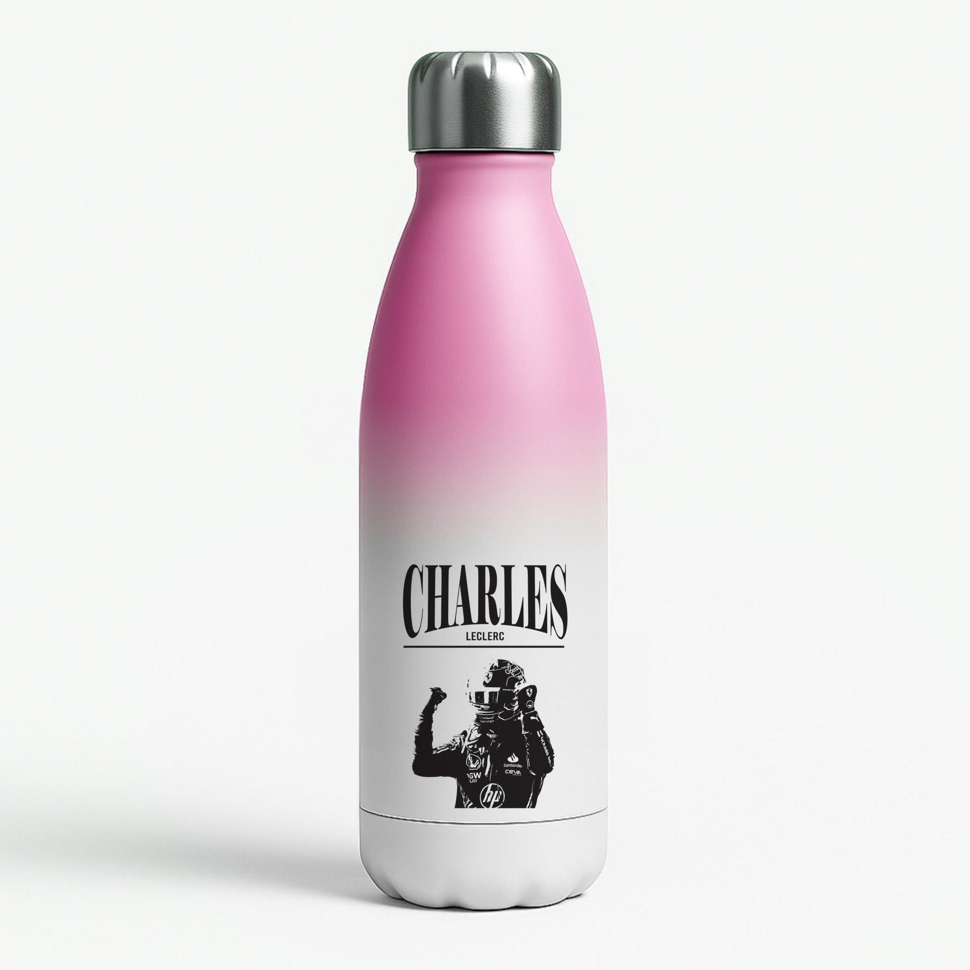 Charles Red And Gold Pink Water Bottle