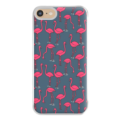 Basic Pink Flamingo Pattern Phone Case