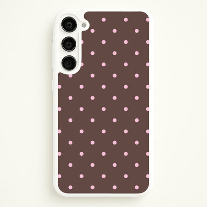 Chocolate & Strawberry Polka Dots Galaxy S23 Plus Case