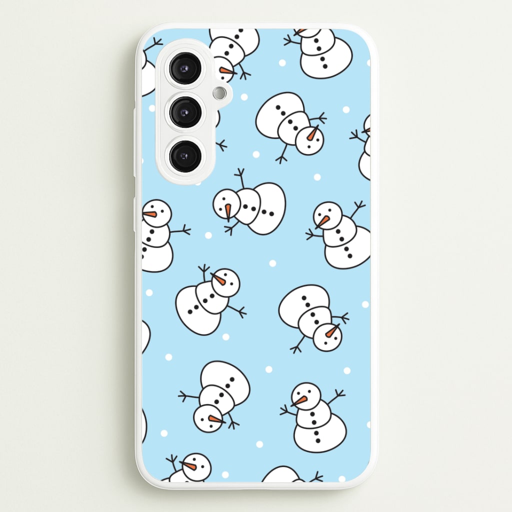 Cartoon Snowmen Pattern Galaxy S23FE Case