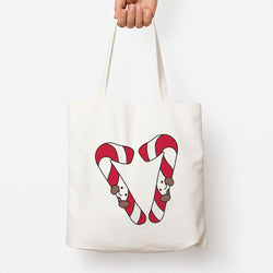 Christmas Candycane Plushies Tote Bag