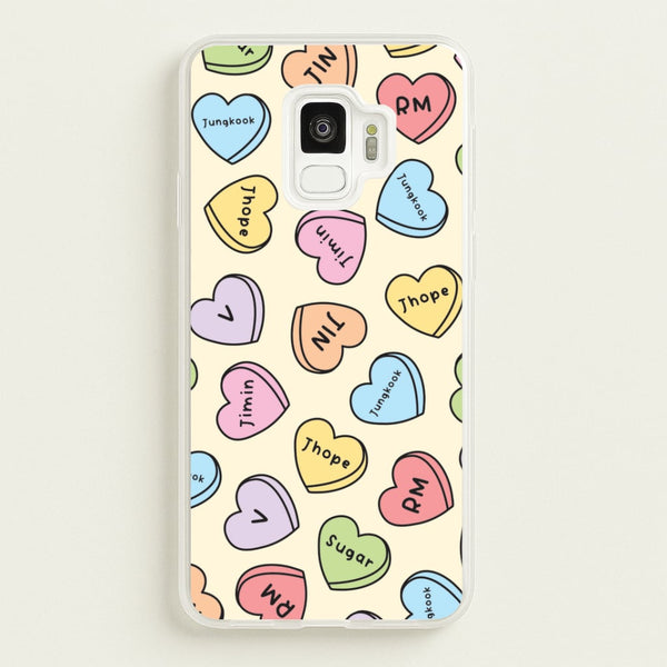 K-Pop Band Members Love Hearts Pattern Galaxy S9 Case