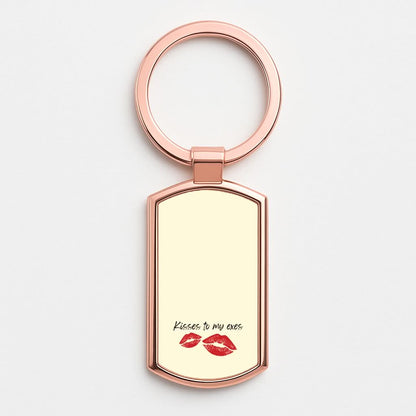 Kisses To My Exes Rose Gold Keyring