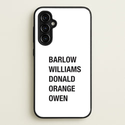 Take Band Members Names Galaxy A54 Case