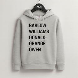 Take Band Members Names Grey Kids Hoodie