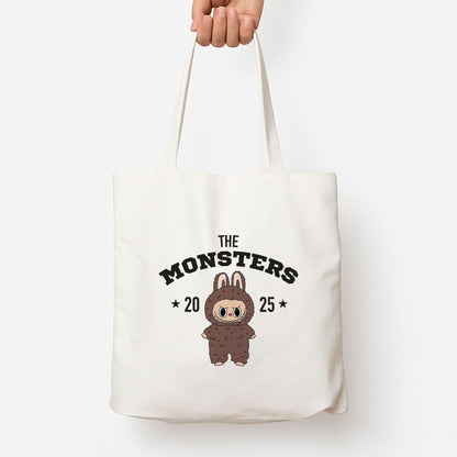 Cute Monster 2025 Biege Tote Bag