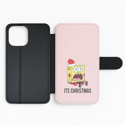 It's Christmas Cartoon Sponge Flip Phone Case