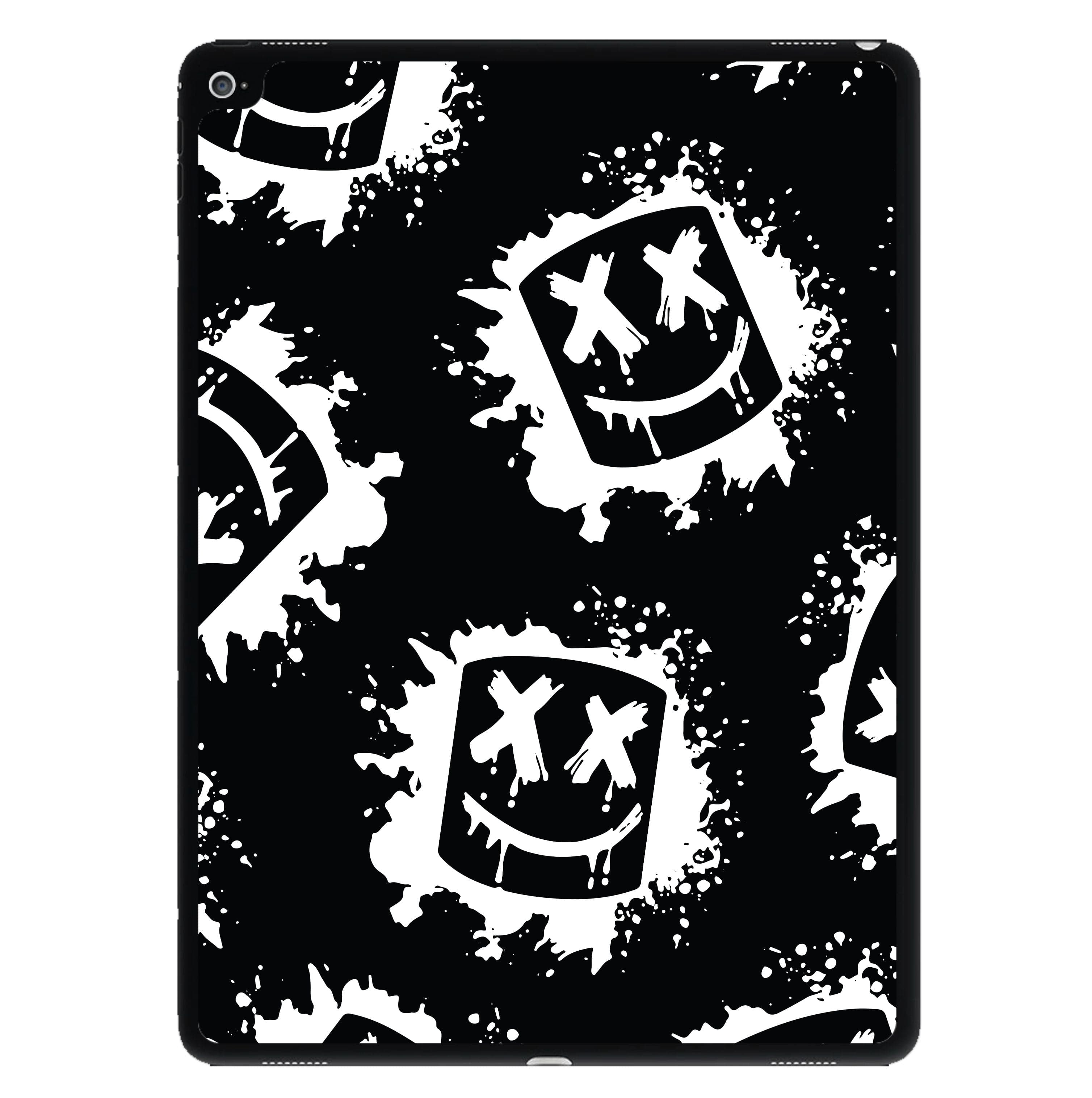 Black And White Helmet DJ Pattern iPad Case