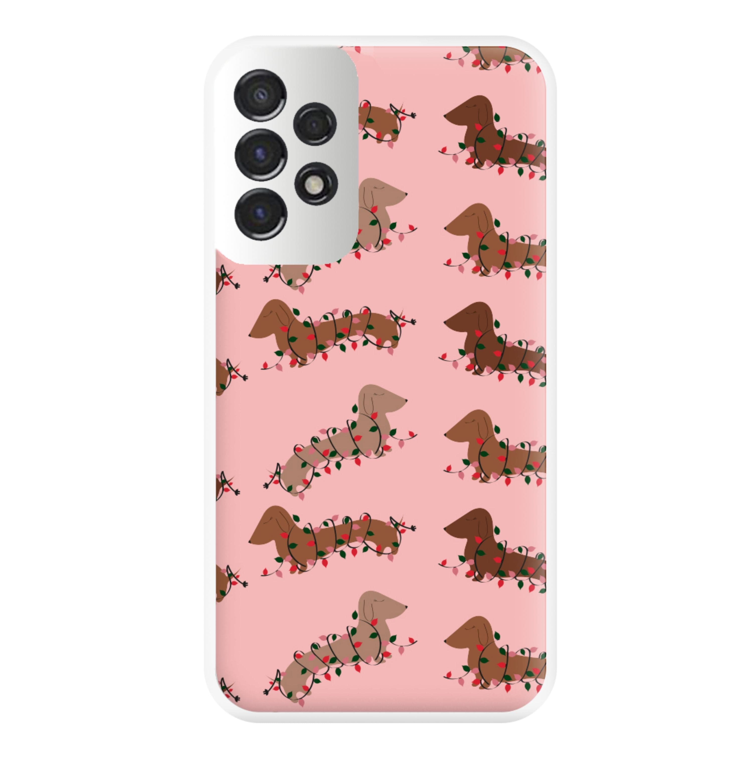 Dachshund Christmas Pattern Phone Case