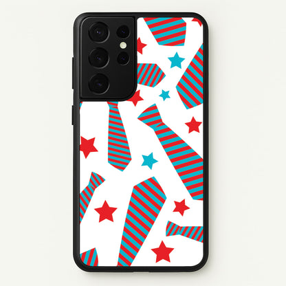 Tie And Stars Pattern Galaxy S21 Ultra Case