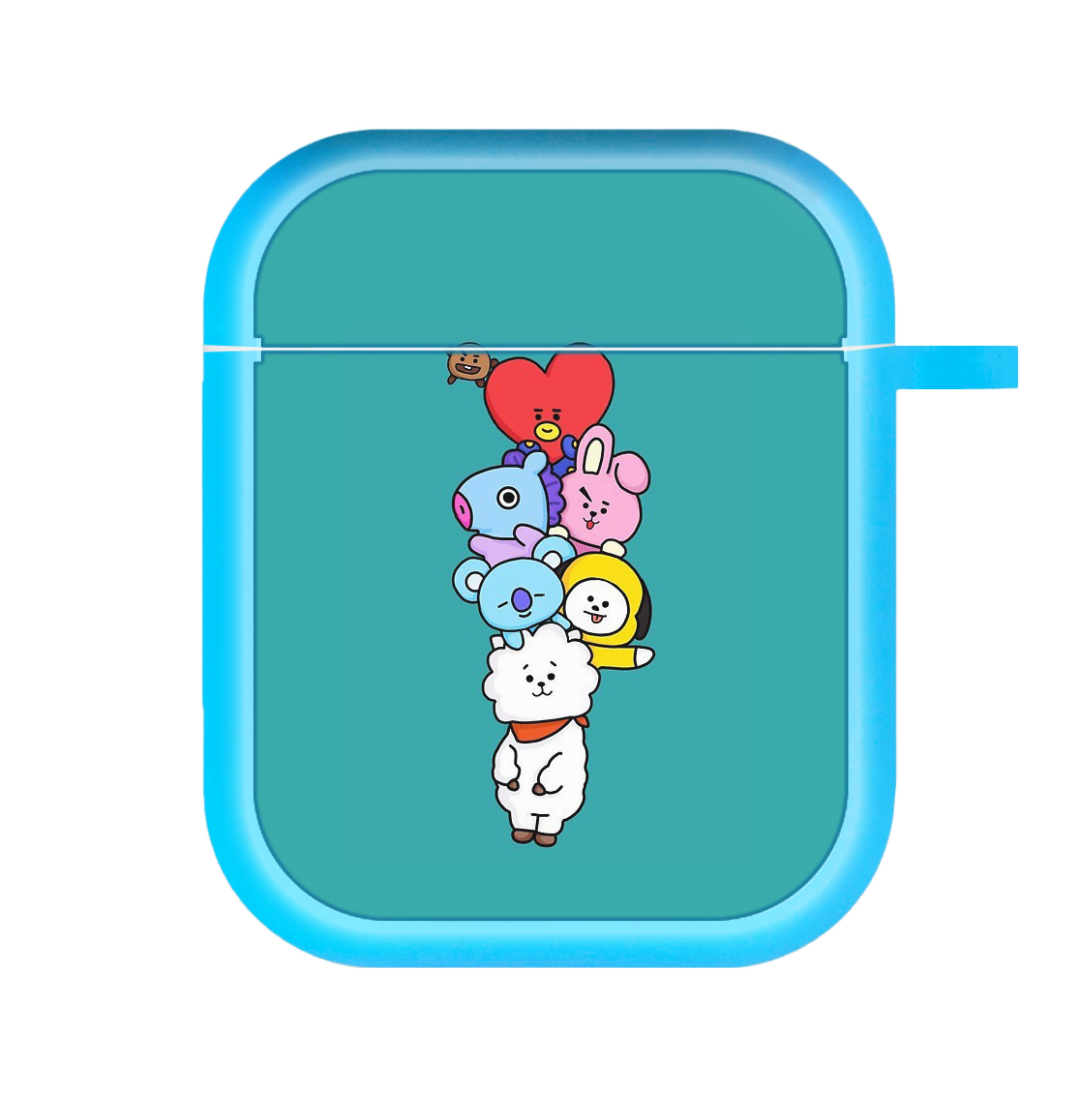 Green BT21 - RJ, Mang, Koya, Chimmy, Cooky, Shooky, Tata - K Pop AirPods Case