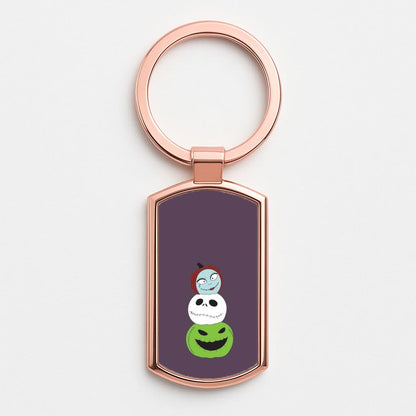 Nightmare Pumpkin Tower Rose Gold Keyring