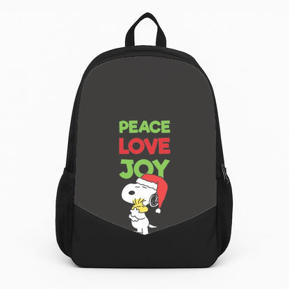 Peace, Love, Joy Christmas Cartoon Beagle Backpack