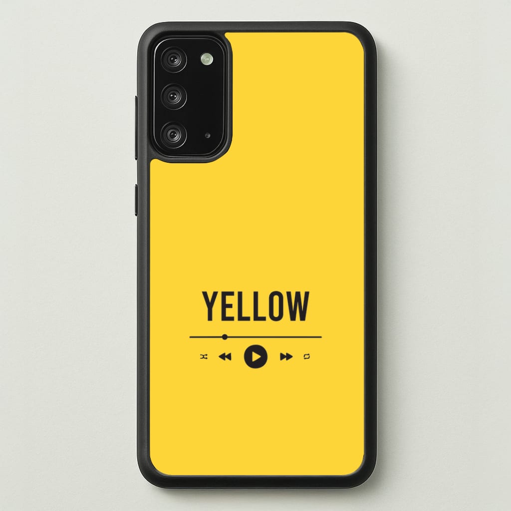 Yellow Music Player Galaxy Note 20 Case