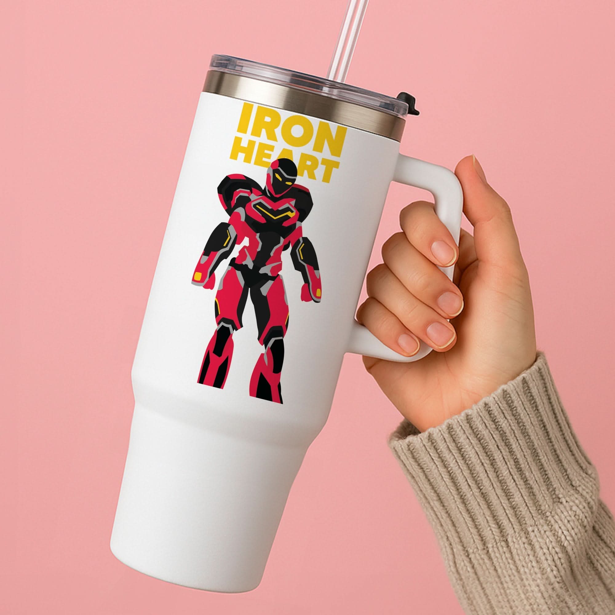 Metal Heart Hero Standing Tumbler