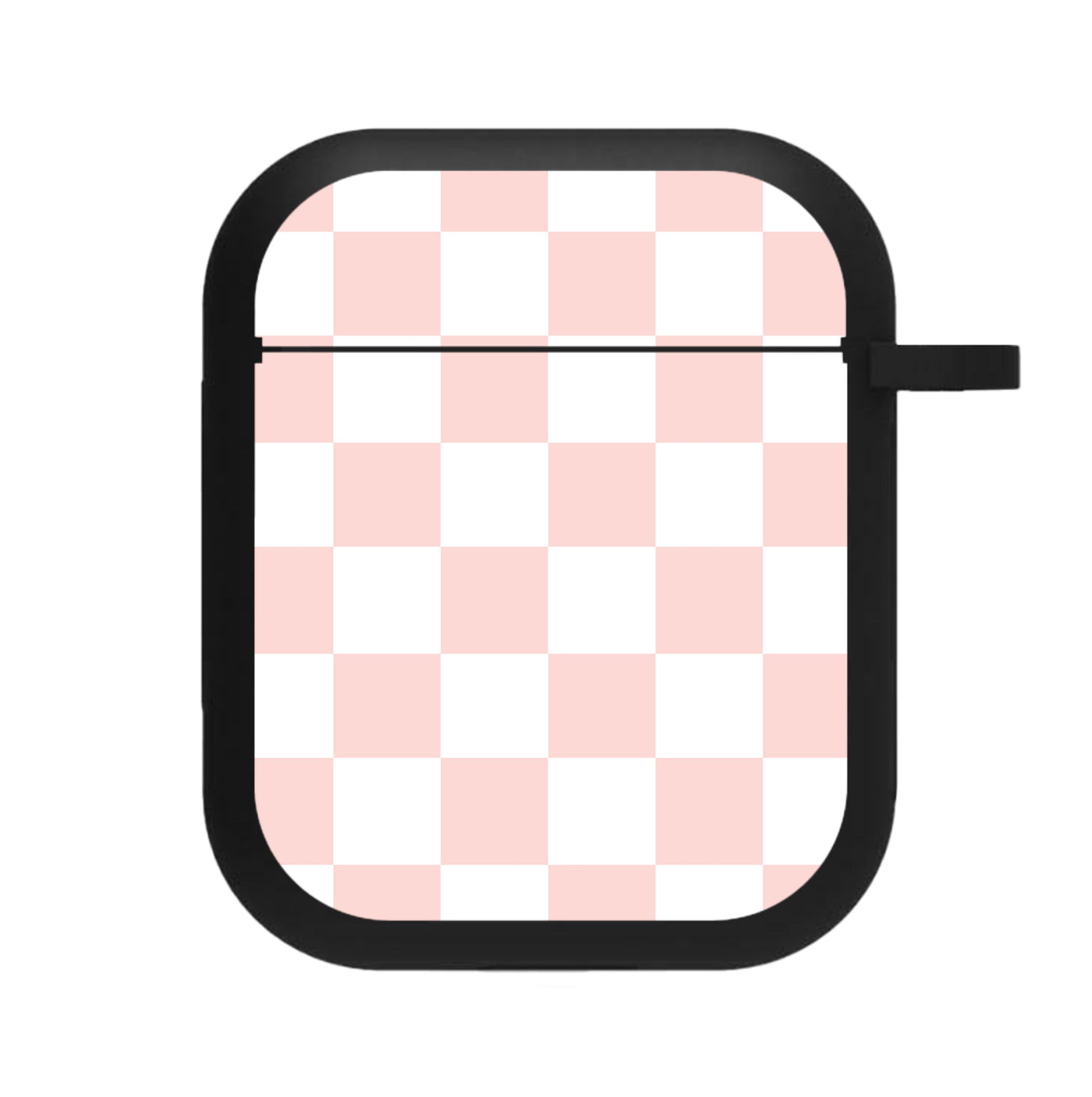 Pink And White Checkers AirPods Case