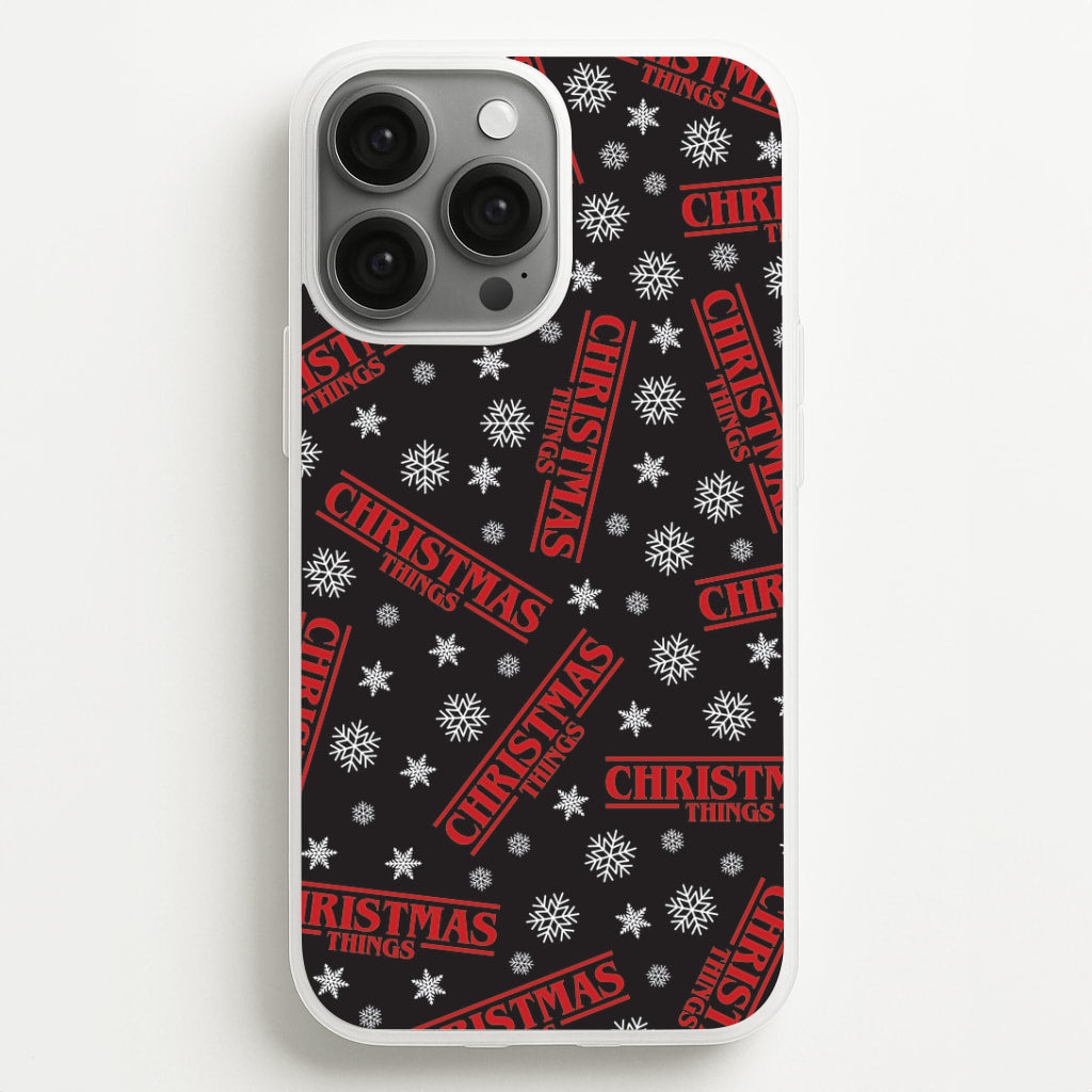 Christmas Things Snowflake Pattern iPhone 13 Pro Max Case