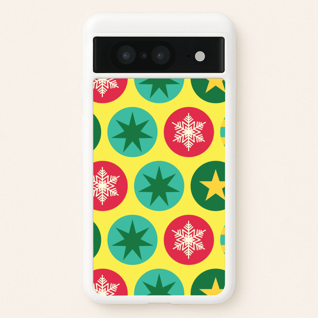 Colourful Abstract Baubles Christmas Pattern Google Pixel 8 Case