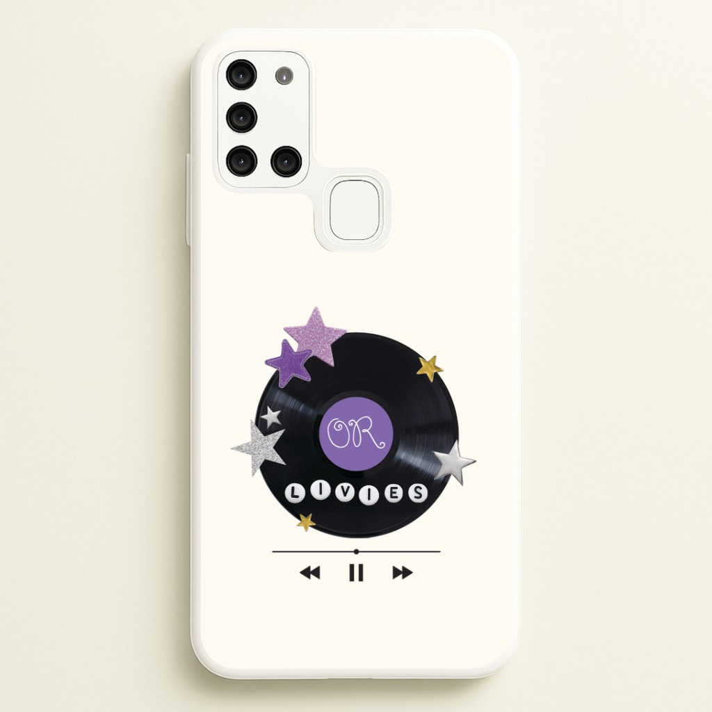 Amethyst Vinyl Scrapbook Galaxy A21s Case
