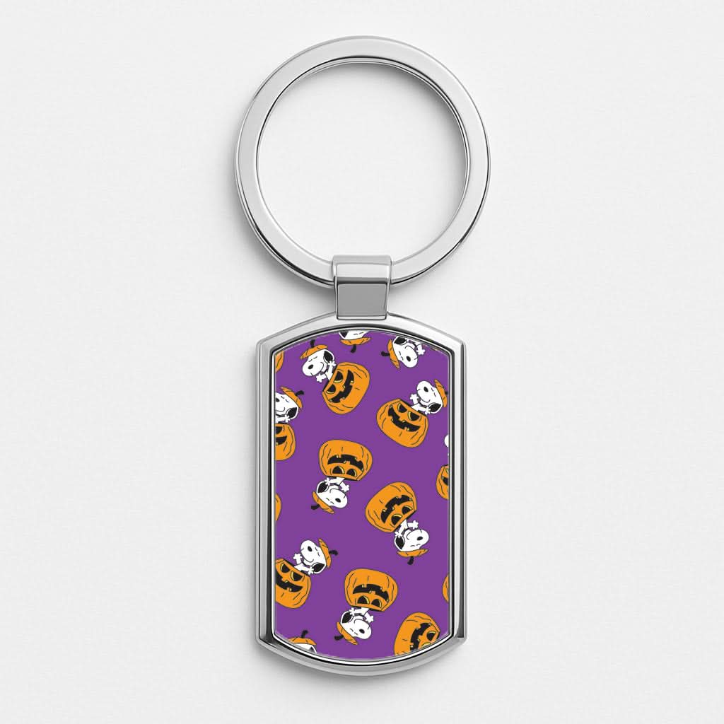 Cartoon Beagle Pumpkin Pattern Luxury Keyring