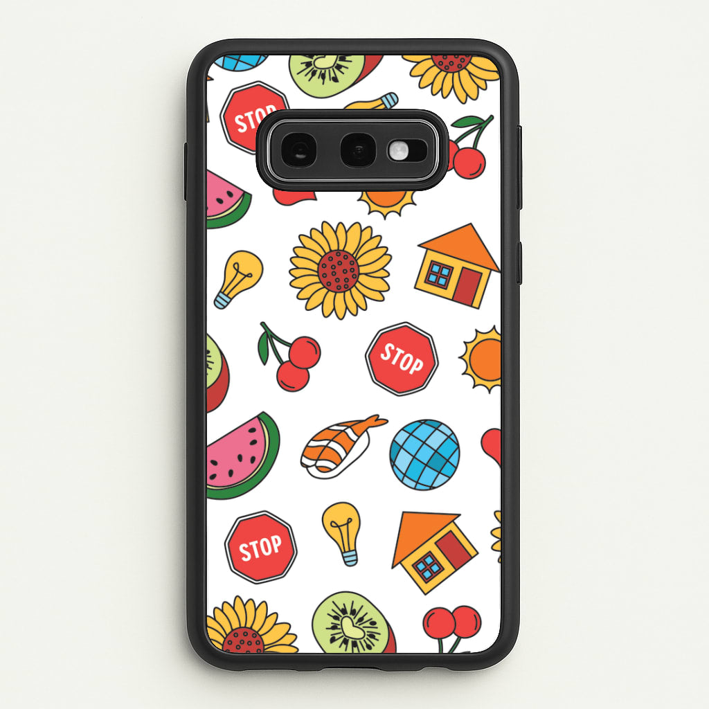 Harry Stickers Pattern Galaxy S10e Case