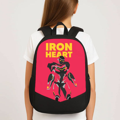 Metal Heart Hero Standing School Bag