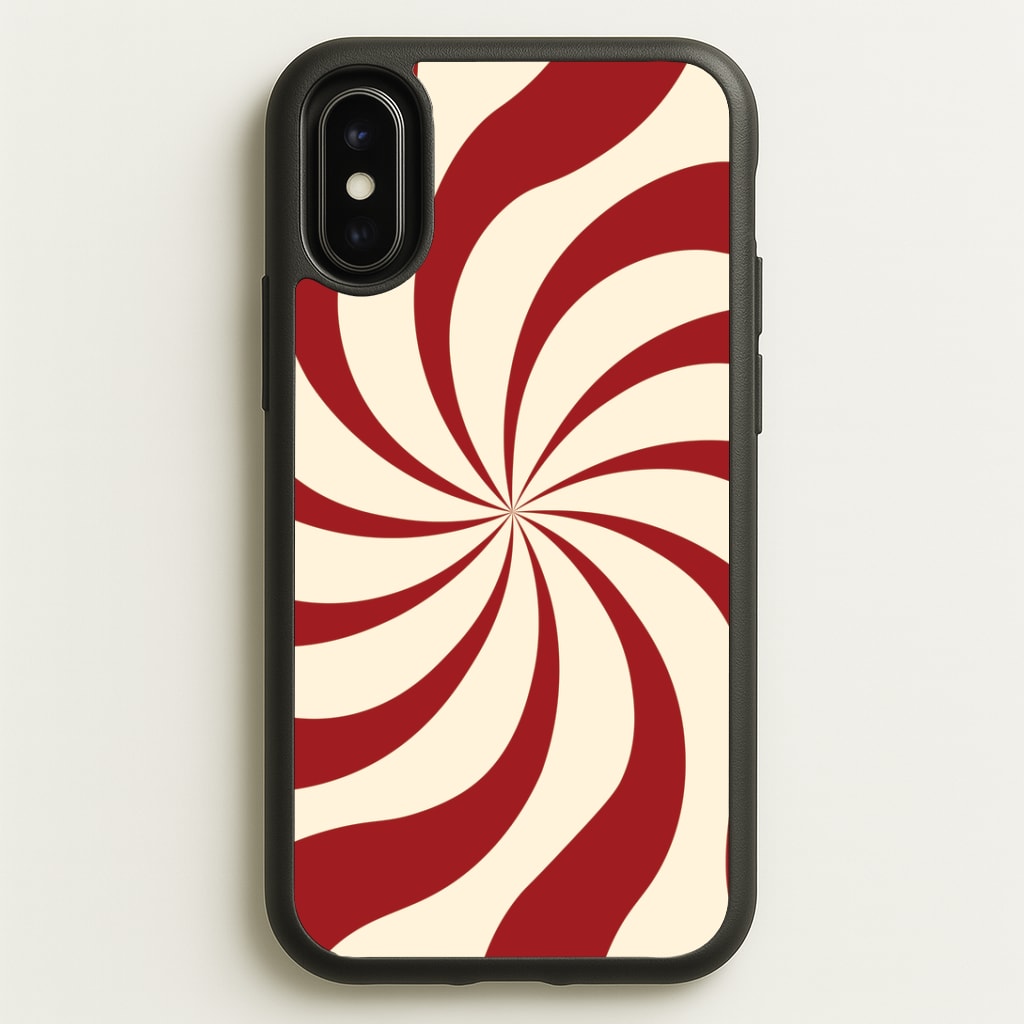 Peppermint Swirl Pattern iPhone X / XS Case