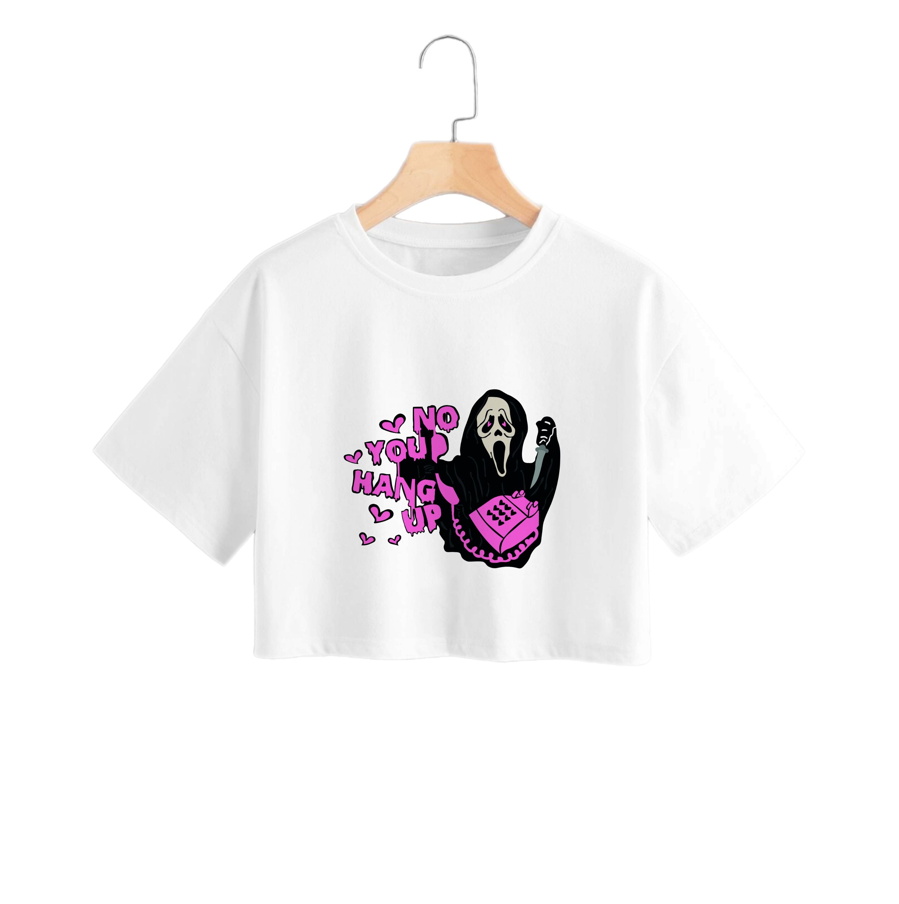 No You Hang Up - Halloween Crop Top