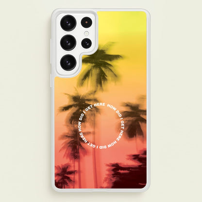 Palm Trees Circle Galaxy S22 Ultra Case