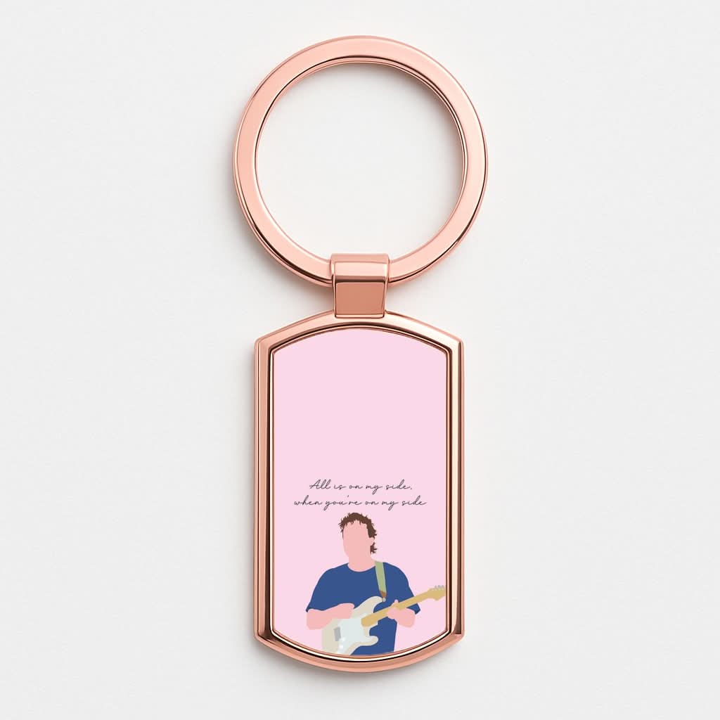 All Is On My Side Pink Rose Gold Keyring