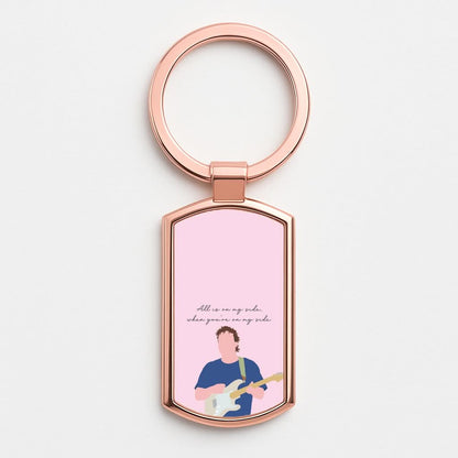 All Is On My Side Pink Rose Gold Keyring