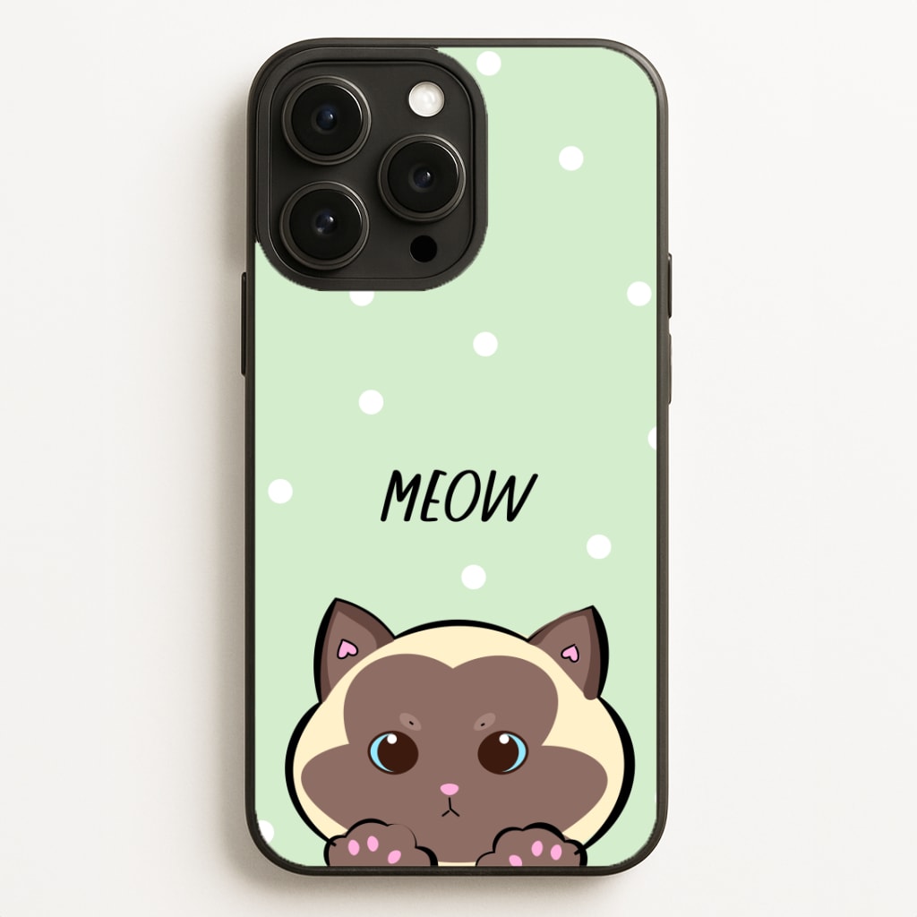 Meow Green - Cats Phone Case for iPhone, Samsung Galaxy and Google Pixel