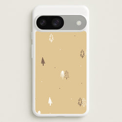 Minimal Christmas Trees Pattern Google Pixel 9 / 9 Pro Case