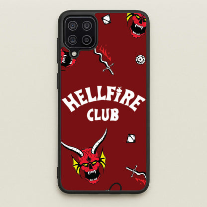 Hellfire Club Icons Collage Red Galaxy A12 Case
