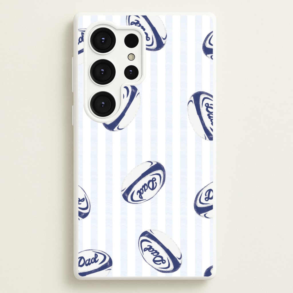 Dad Rugby Ball Pattern Galaxy S25 Ultra Case