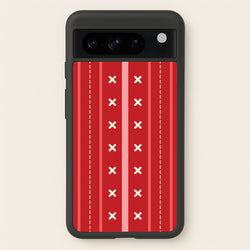 Stripes And Stitches Red Christmas Pattern Google Pixel 8 Pro Case