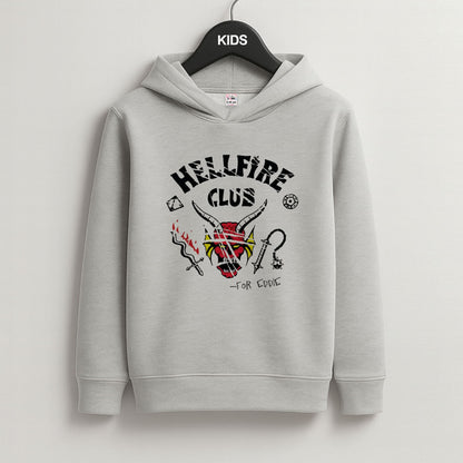 Torn Hellfire Club Grey Kids Hoodie