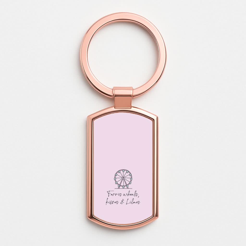 Ferris Wheels, Kisses & Lilacs Rose Gold Keyring