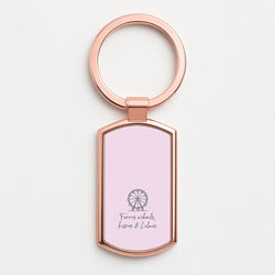 Ferris Wheels, Kisses & Lilacs Rose Gold Keyring