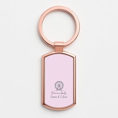 Ferris Wheels, Kisses & Lilacs Rose Gold Keyring