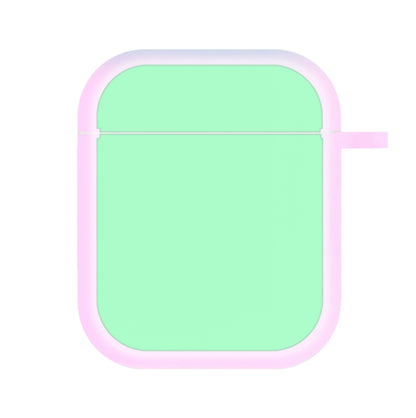 Back To Casics - Pretty Pastels - Plain Green AirPods Case