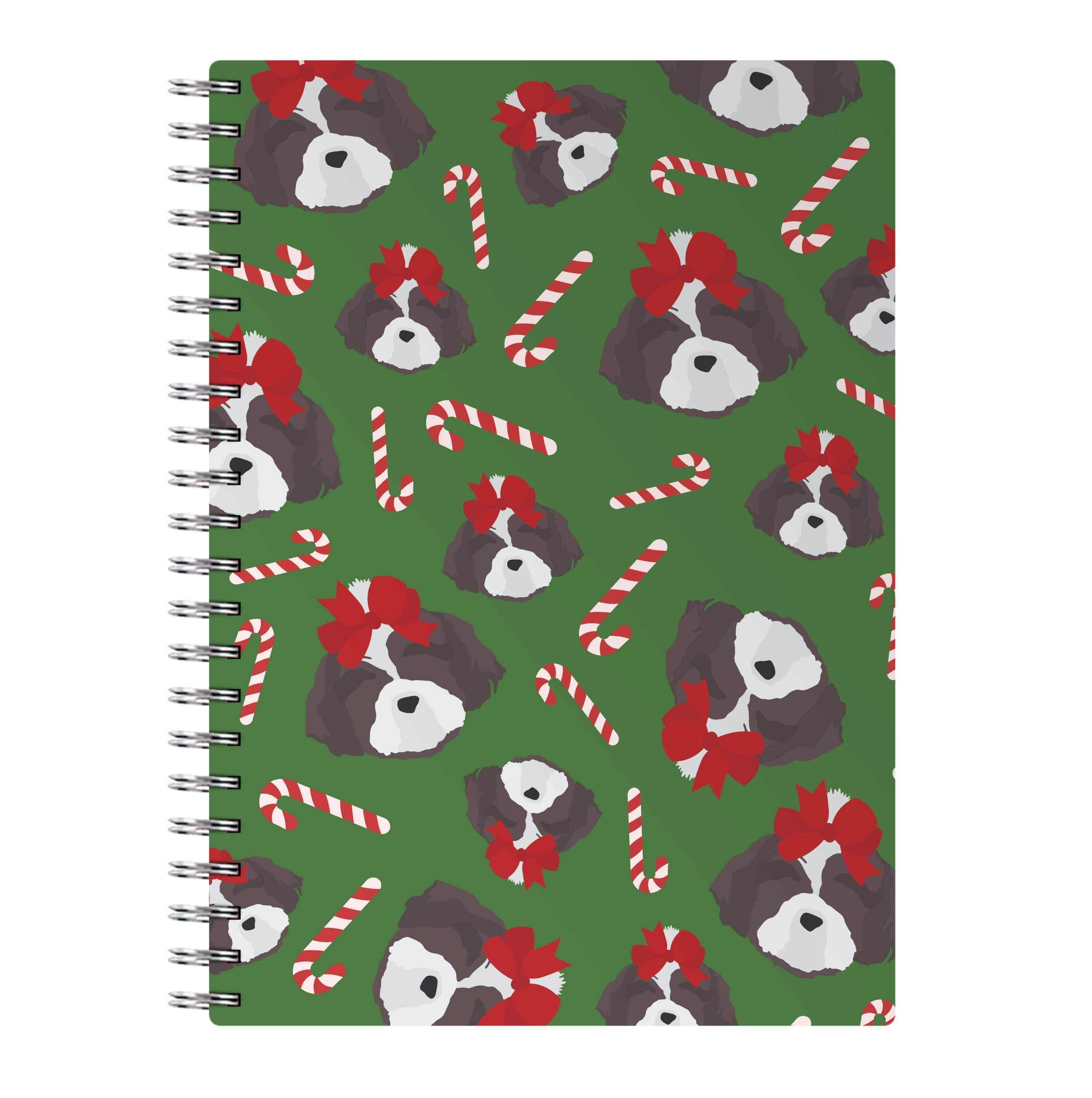 Dog Christmas Pattern Notebook