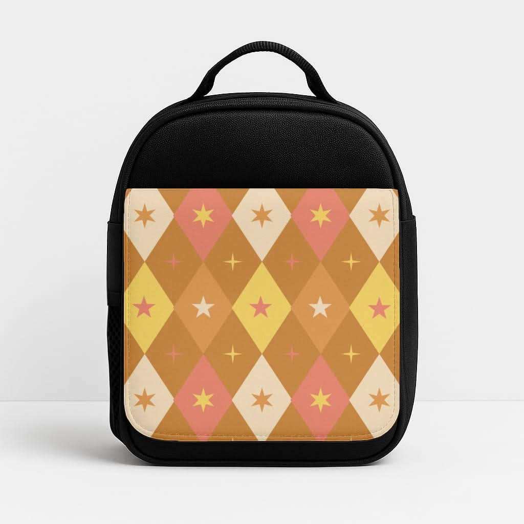 Retro Christmas Argyle Pattern Lunchbox