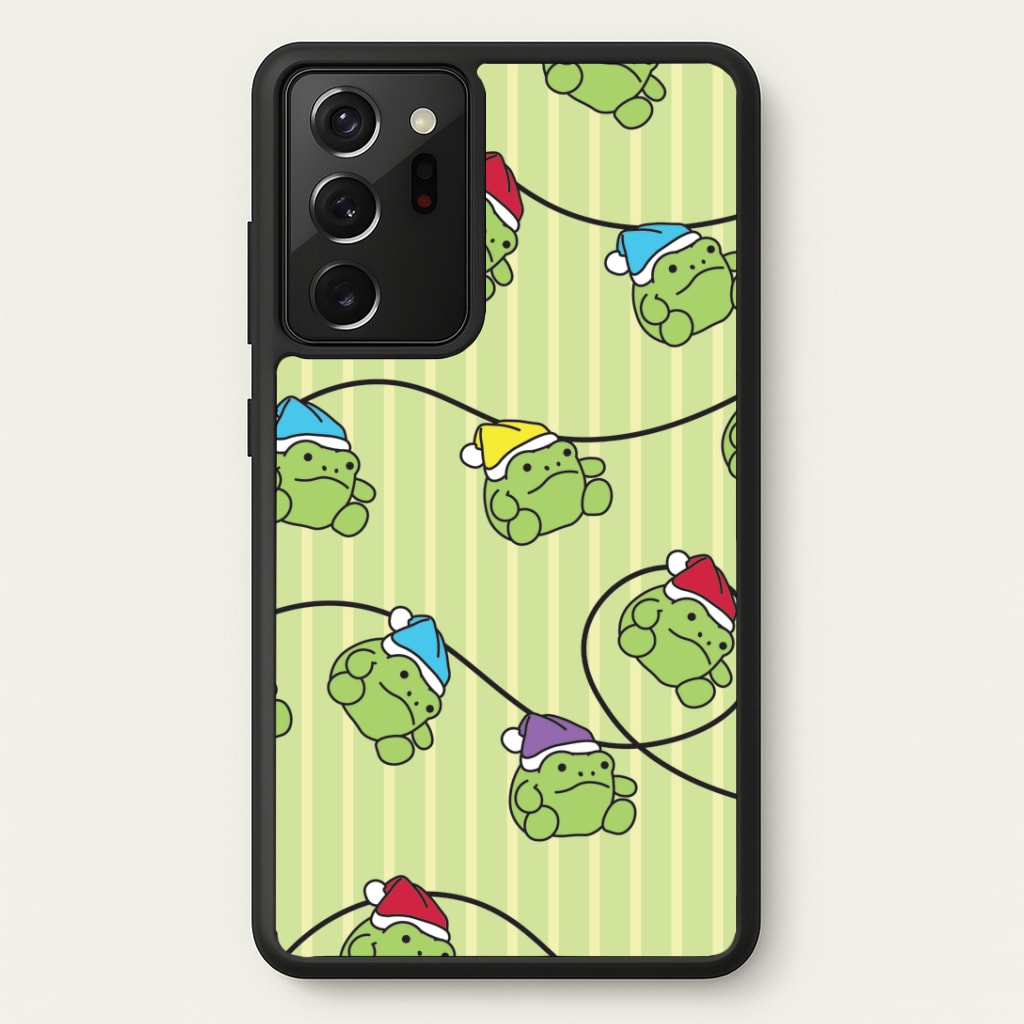 Christmas Frog Plush Fairylights Pattern Galaxy Note 20 Ultra Case