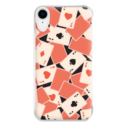 Playing Cards Collage Pattern iPhone XR Case