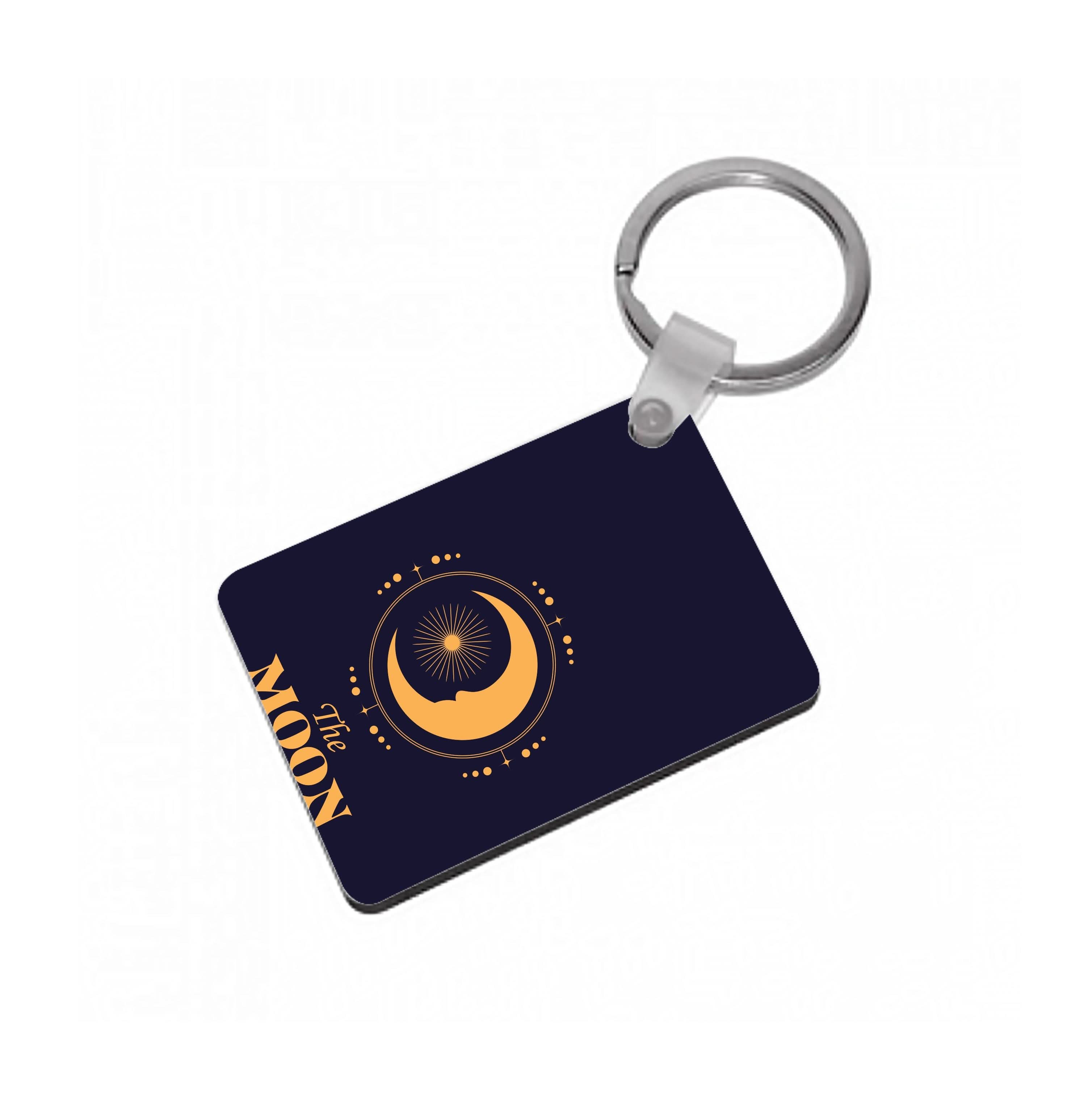 The Moon Dark Blue Keyring